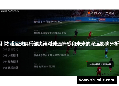 利物浦足球俱乐部决策对球迷情感和未来的深远影响分析