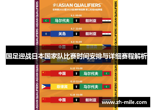 国足迎战日本国家队比赛时间安排与详细赛程解析 国足迎战日本国家队比赛时间安排与详细赛程解析