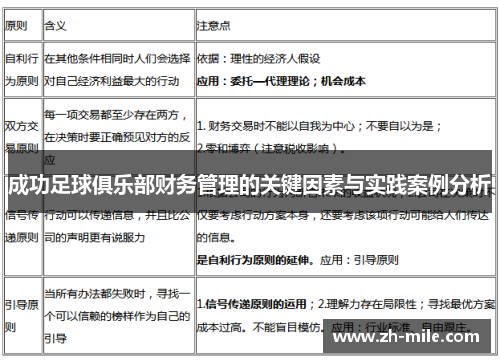 成功足球俱乐部财务管理的关键因素与实践案例分析